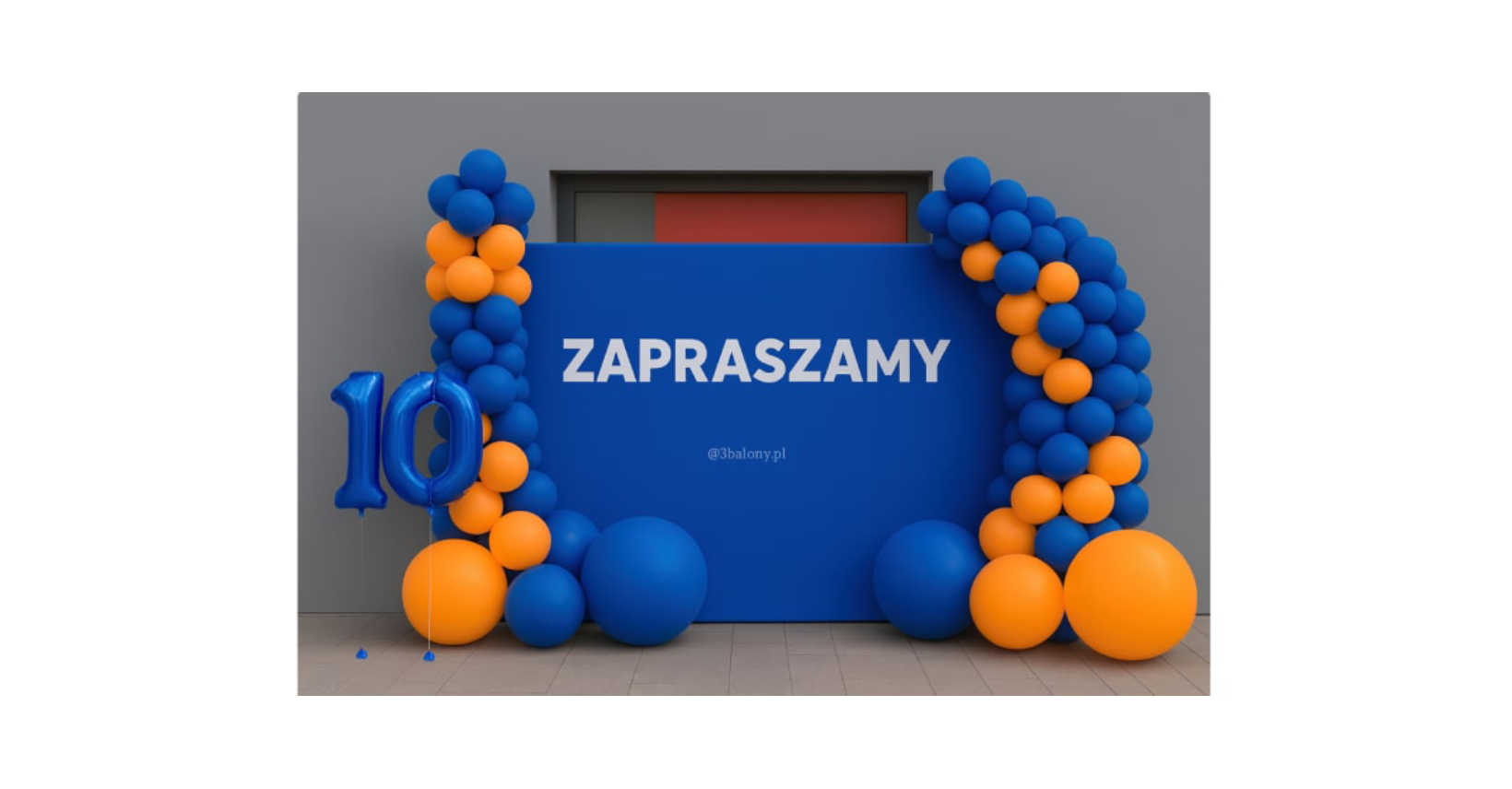 Dekoracja balonowa dla firm w dwóch kolorach