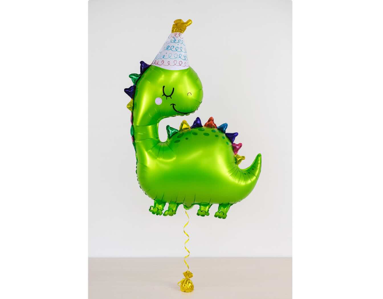 Balon foliowy Dinozaur w czapeczce, 66×80 cm