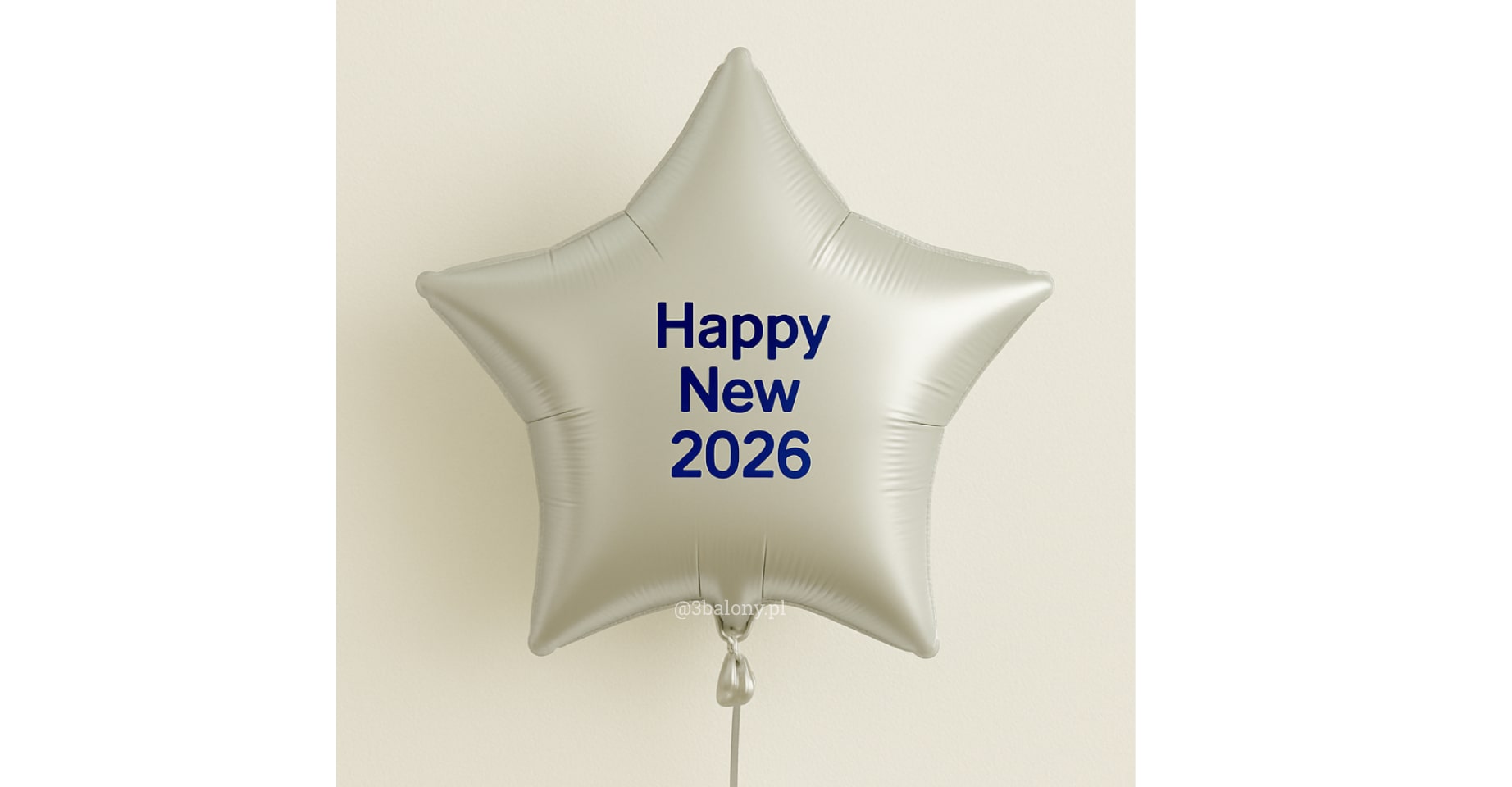 Balon foliowy gwiazdka z napisem Happy New 2026