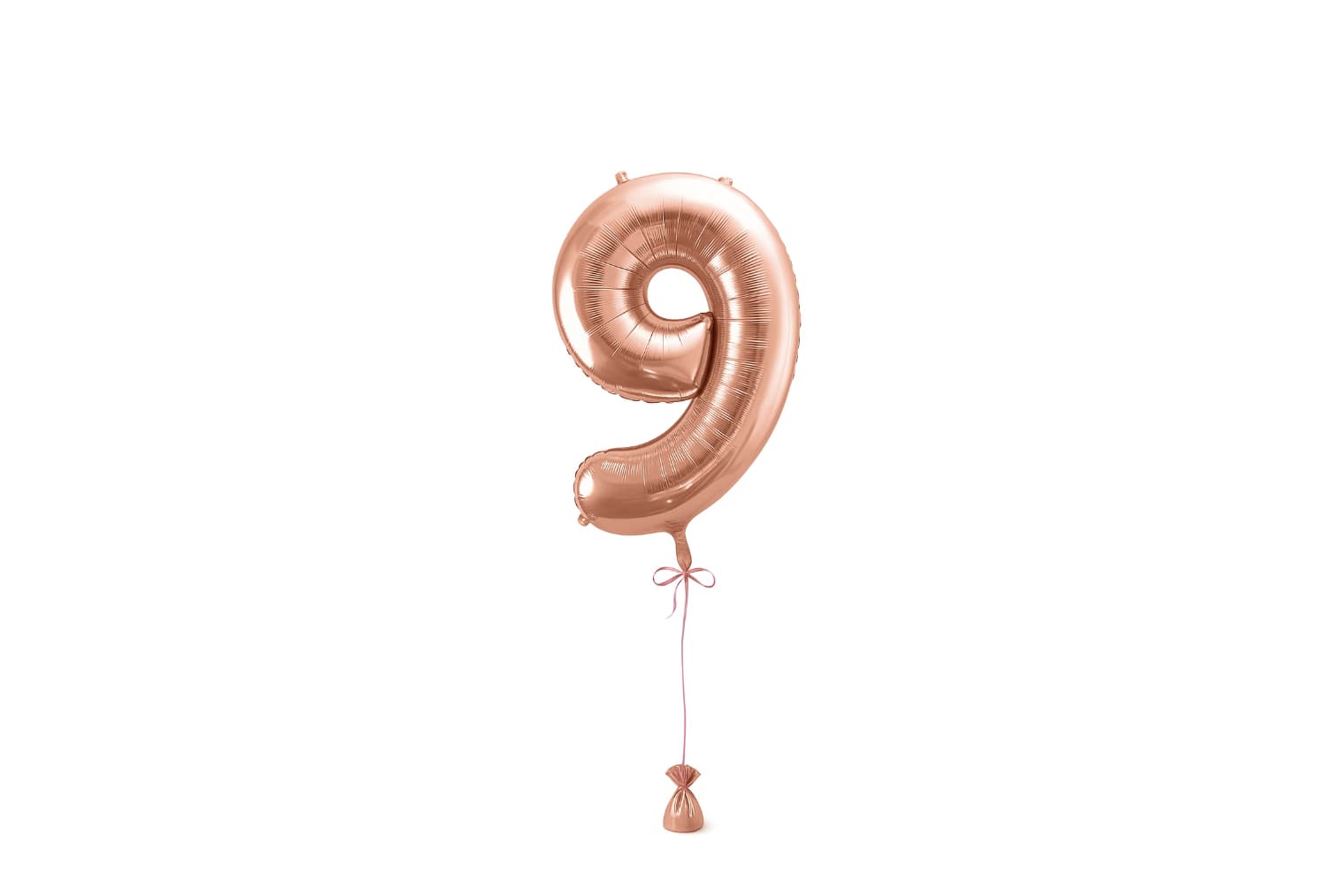 Balon foliowy Cyfra 9 w kolorze rosegold