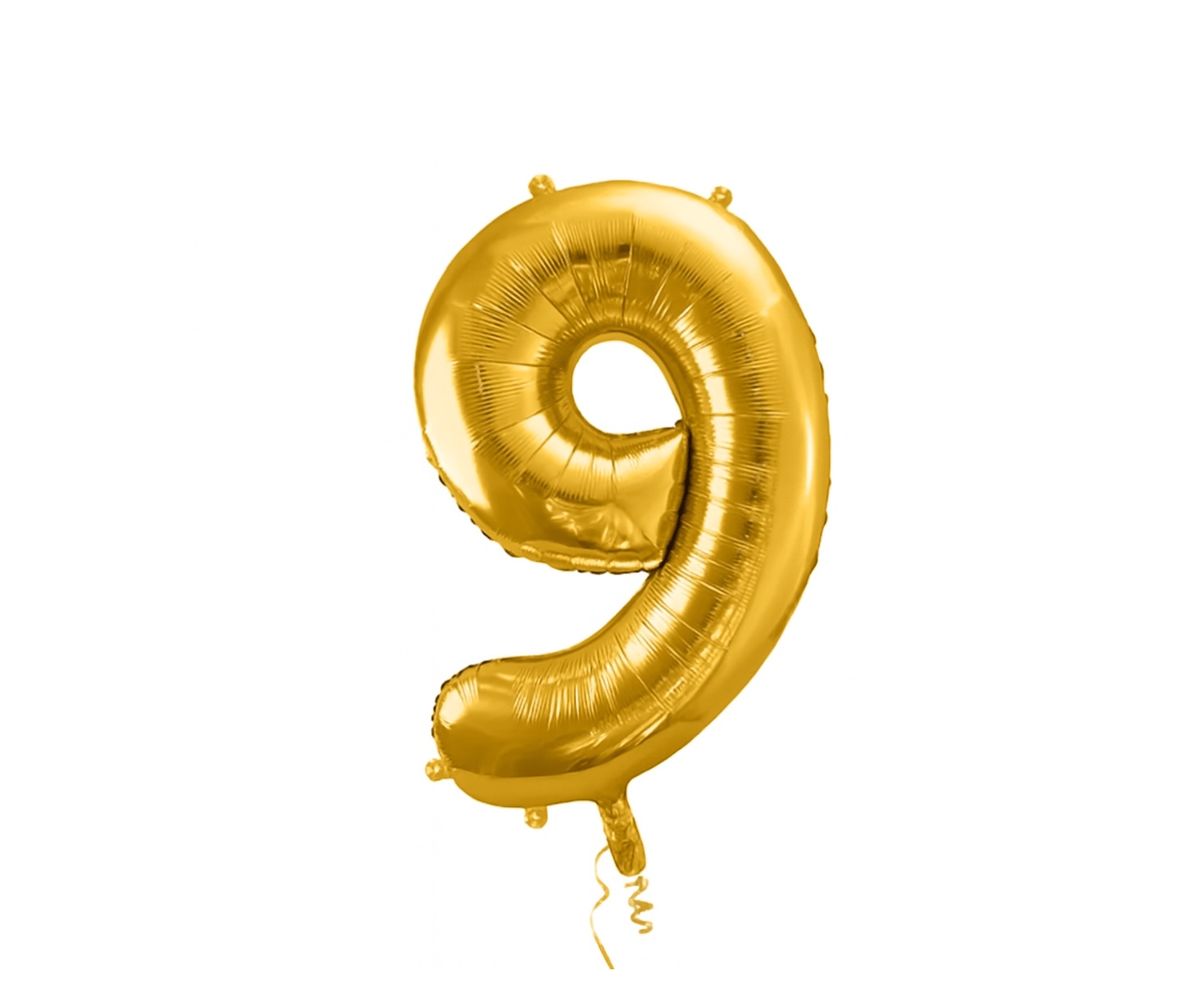 Balon foliowy Cyfra 9 w kolorze złotym