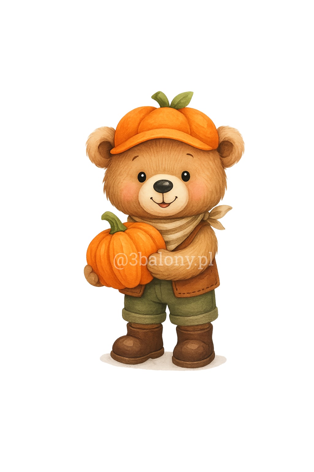 Miś farmer z dynią