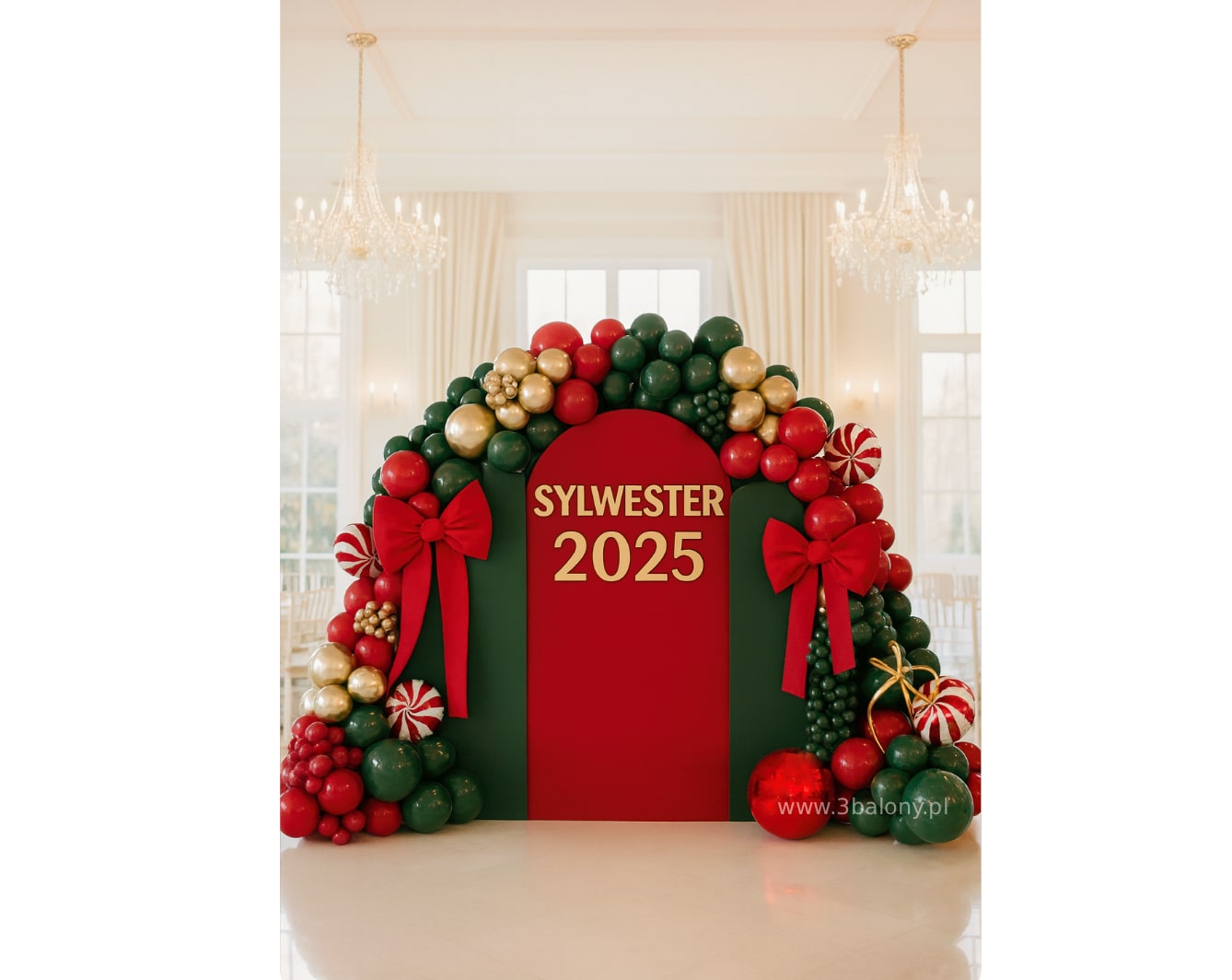 Ścianka balonowa x-mas z napisem indywidualnym