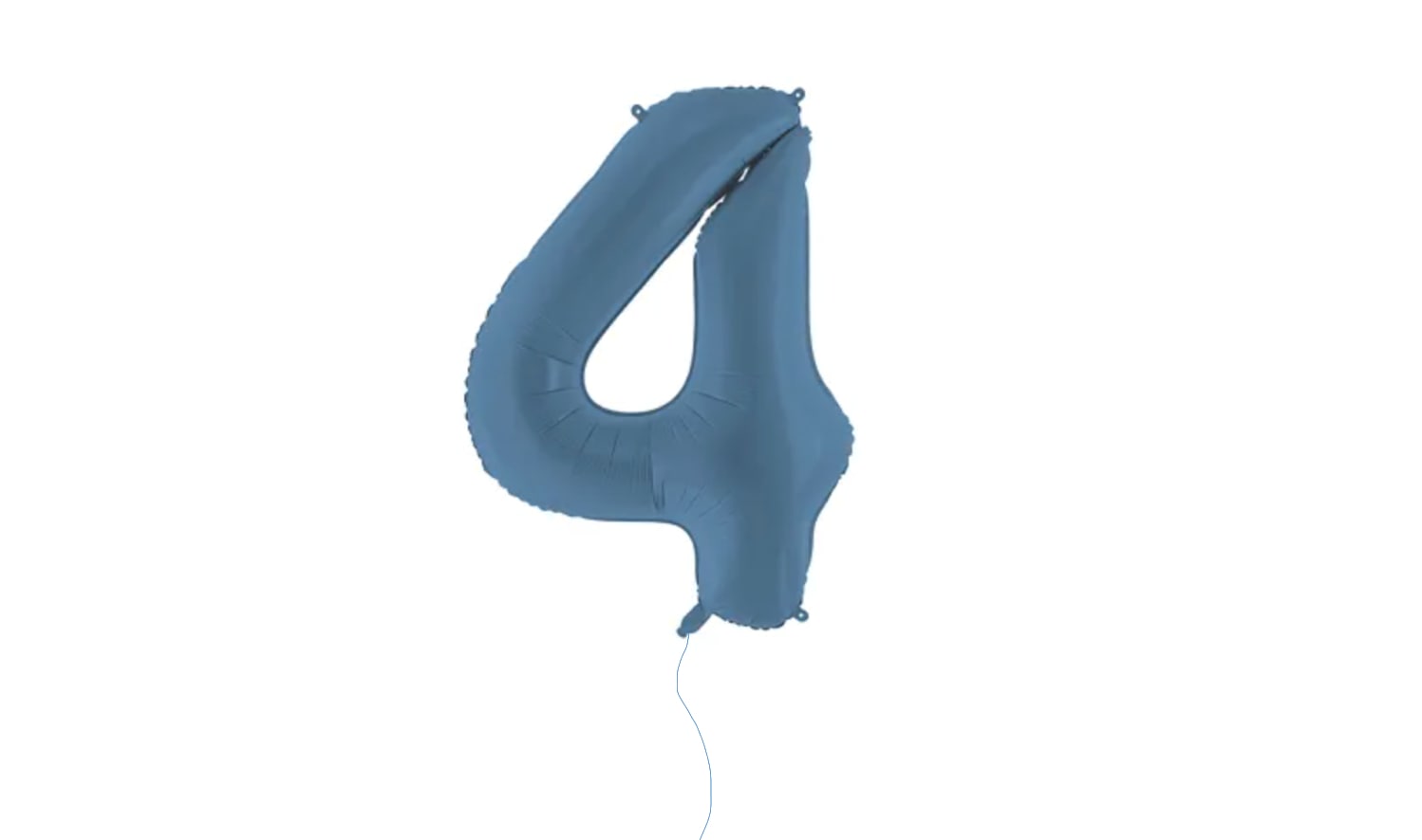 Balon foliowy cyfra 4 granat z helem (matowy)