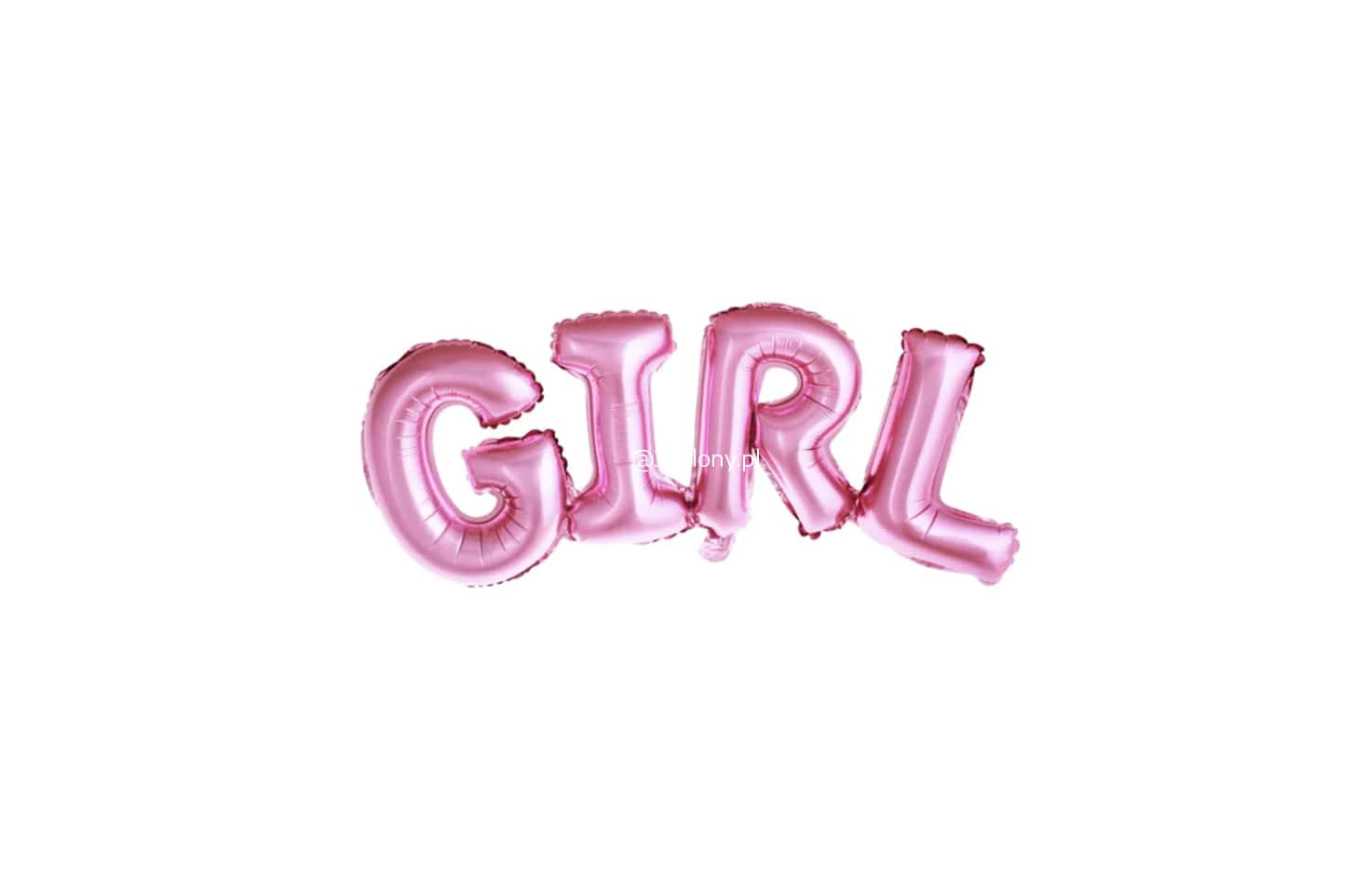 Balon foliowy różowy napis girl, 74 x 33 cm